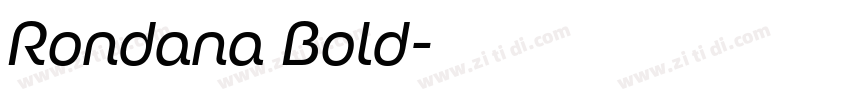 Rondana Bold字体转换